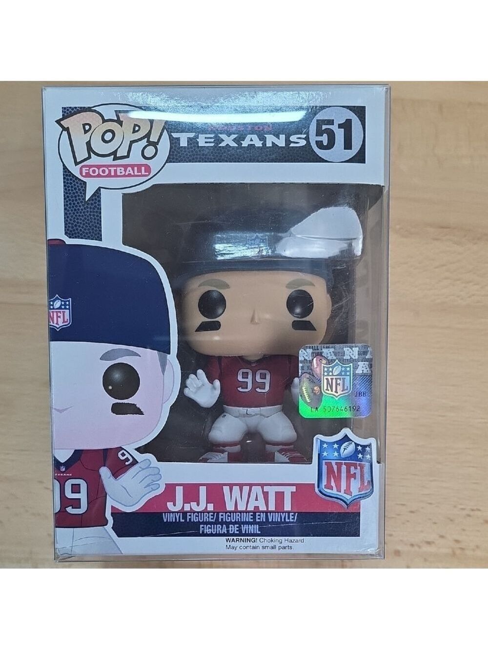 Funko J.J. Watt Vinyl Figure in Red and White Texans Uniform 51